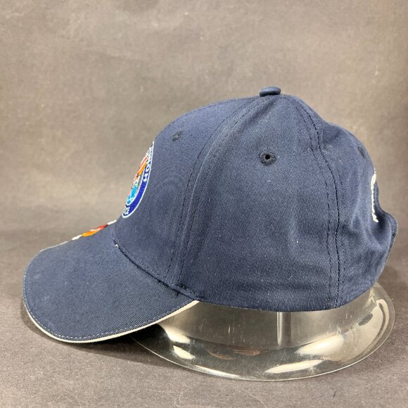 Shuttle Launch Strap Back Hat Cap Blue Kennedy Space Center Souvenir Logo Mens - Picture 3 of 13